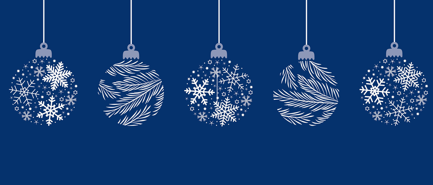 Symbolbild mit grafischen Christbaumkugeln